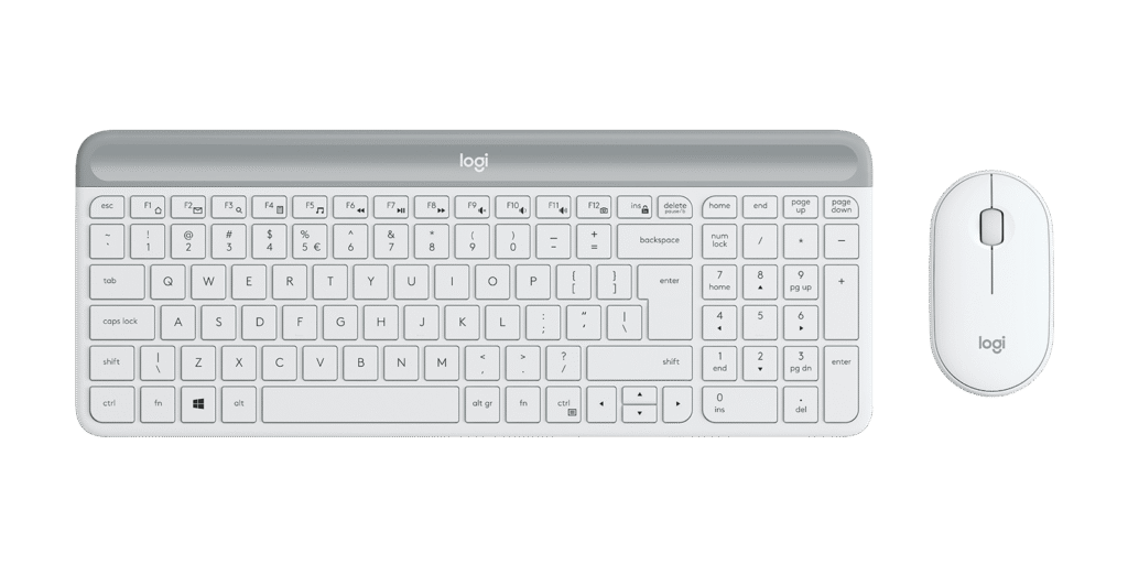 מקלדת ועכבר Logitech MK470 – לבן שבור