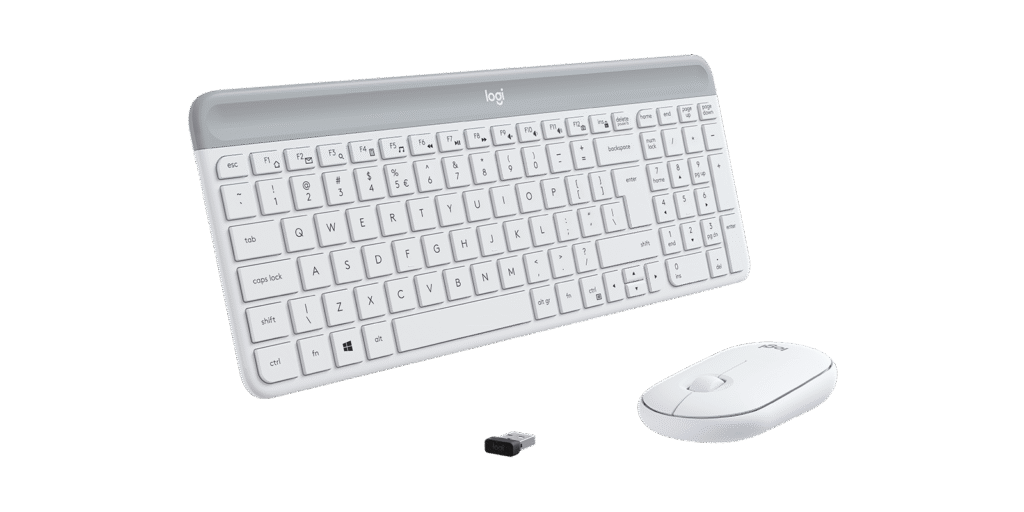 מקלדת ועכבר Logitech MK470 – לבן שבור