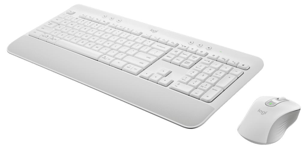 מקלדת ועכבר Logitech MK650 – לבן שבור, פריסה עברית
