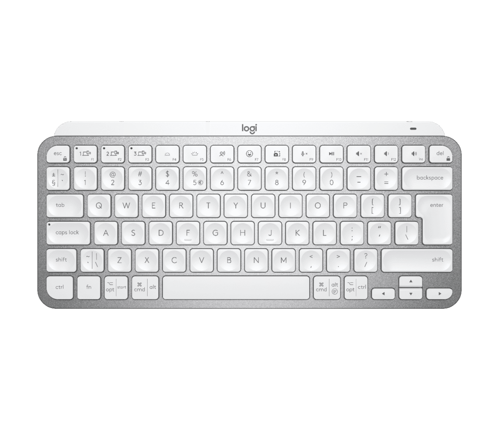 מקלדת Logitech MX Keys Mini – אפור בהיר – אנגלית