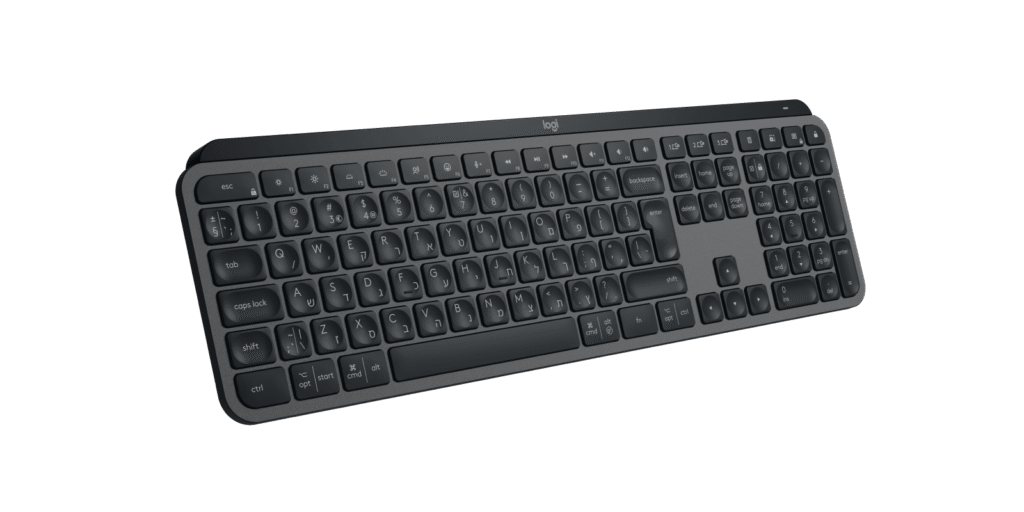 מקלדת LOGITECH MX Keys S 2.4GHZ/BT  GRAPHITE * נטענת *