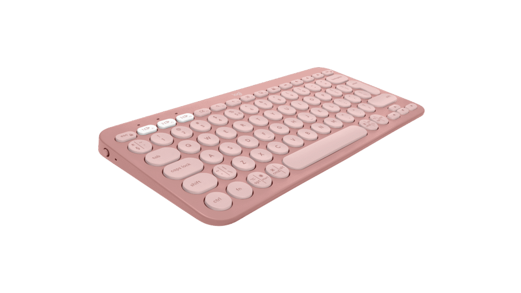 מקלדת Logitech Pebble Keys 2 K380s – Tonal Rose – אנגלית (QWERTY)