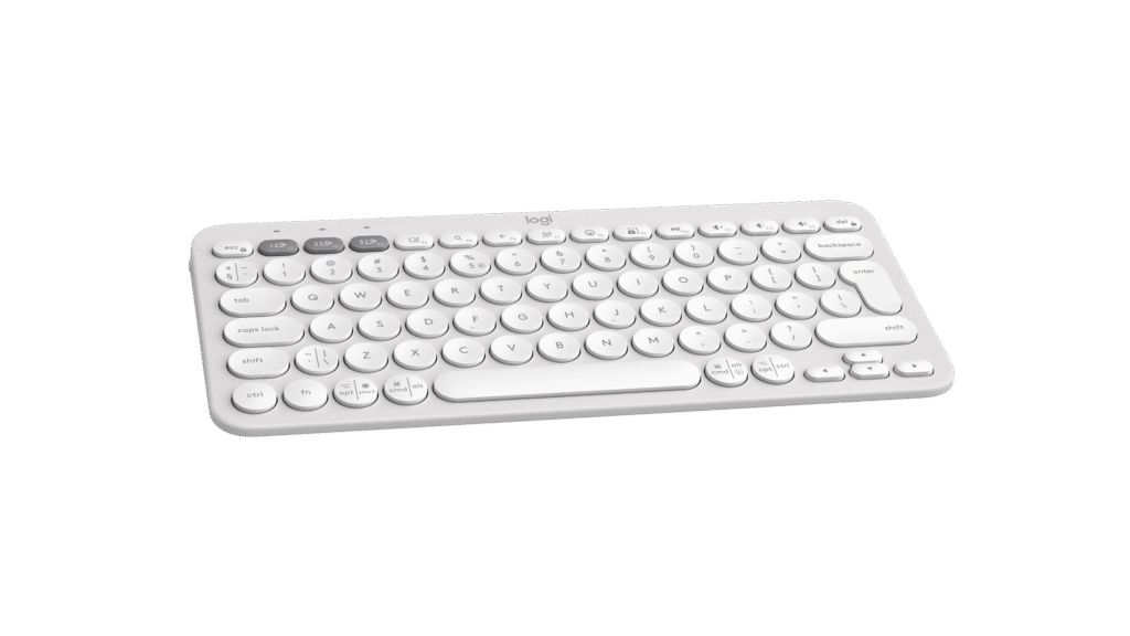 מקלדת Logitech Pebble Keys 2 K380s – Tonal White – אנגלית