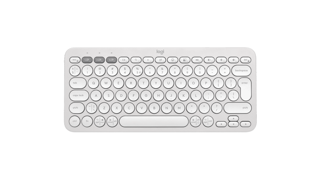 מקלדת Logitech Pebble Keys 2 K380s – Tonal White – אנגלית
