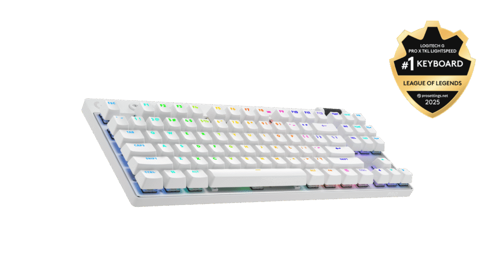 מקלדת Logitech PRO X TKL – לבן – אנגלית