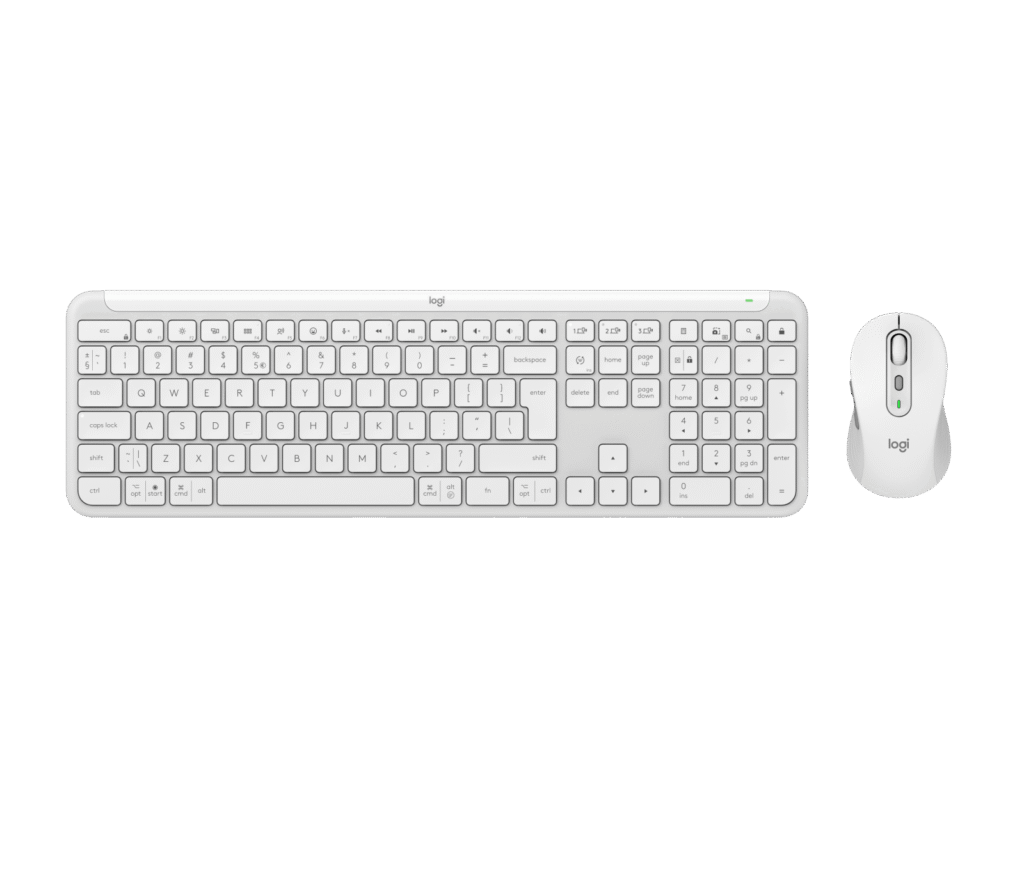 מקלדת Logitech MK950 – לבן שבור (עברית/אנגלית)