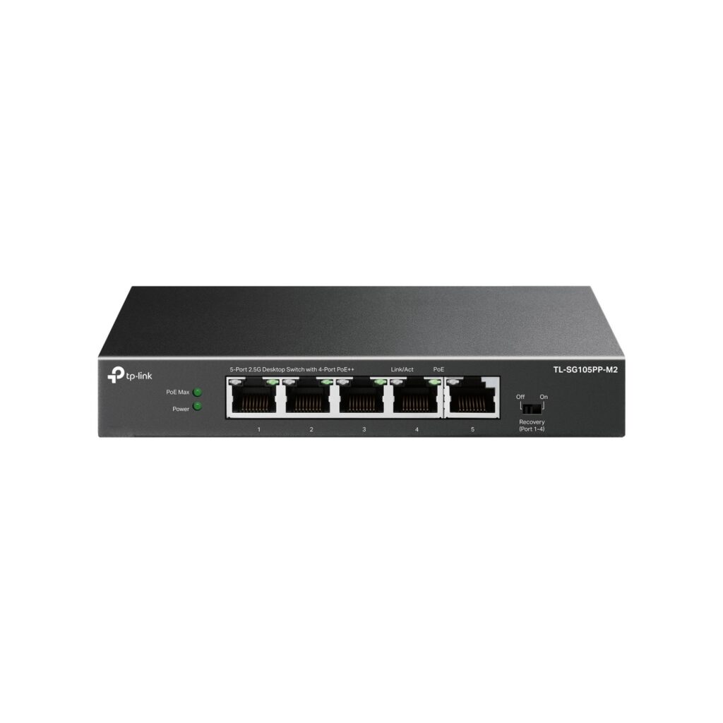 מתג ++PoE מתכתי עם 5 פורטים TL-SG105PP-M2 2.5G
